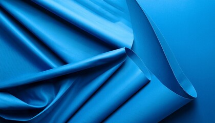 Canvas Print - blue poster with folds close up