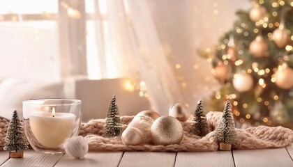 Canvas Print - christmas warming soft color for background