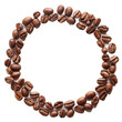 © kilimanjaro  - Coffee beans circle frame, isolated on transparent