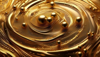 golden illusion the enchanting patterns of cernil particles in liquid gold