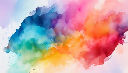 Canvas Print - watercolor texture multi colored