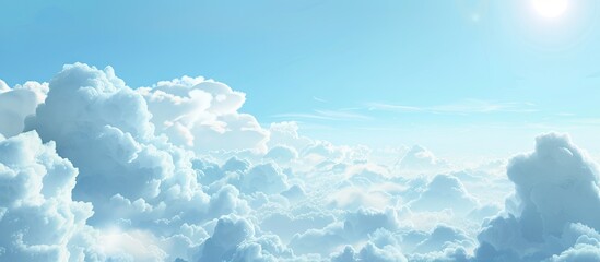 Aufkleber - Pale blue sky texture material with thin clouds providing copy space image