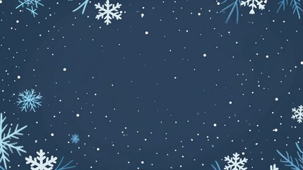 Poster - Wintery blue background