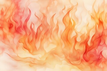 A background of flames with a watercolor effect creating a soft dreamy atmosphere, AI Generated