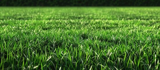 Poster - Soccer field with lush green grass ideal for a copy space image