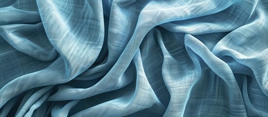 Aufkleber - Light blue linen fabric texture on a copy space image