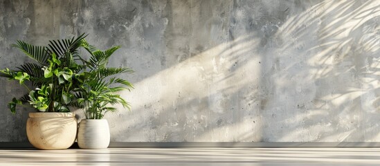 Poster - Stunning potted air purifying plants with copy space image for stylish home decor