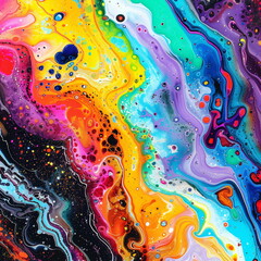 Poster - abstact colorful paint