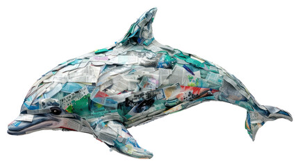 Poster - PNG Dolphin made from plastic dolphin animal mammal.