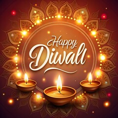 Poster - Free Photo Happy diwali indian hindu festival image, generated ai