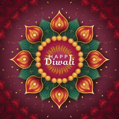 Poster - Free Photo happy Diwali backround generative ai 