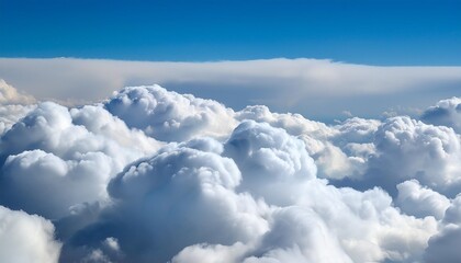 Canvas Print - fluffy white clouds from above