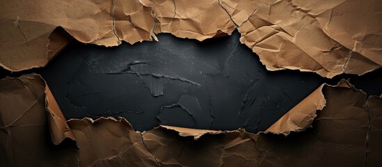 Poster - Operational efficiency message depicted on torn cardboard against dark background serving as a symbolic representation with available copy space image