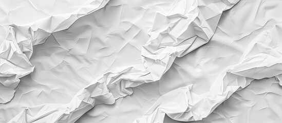 Fototapete - A poster background with a textured white paper showing creases and wrinkles is ideal for images with copy space