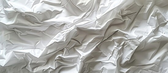Leinwandbilder - Background of a white paper with wrinkles and creases providing ample copy space image