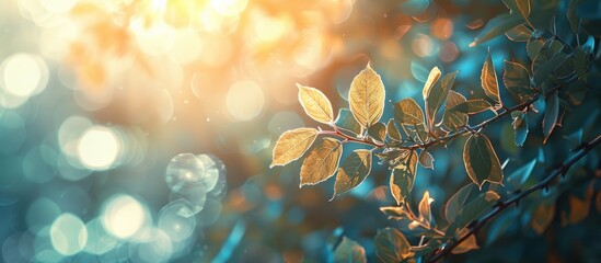 Aufkleber - Blurry foliage background on a sunny day with bokeh effects providing a copy space image