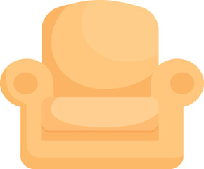 Poster - Comfortable armchair with armrests waiting for someone to sit on it and relax