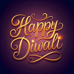 Poster - Free Photo happy Diwali lettering design generative ai