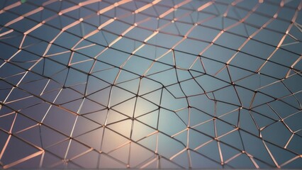 Abstract polygonal space low poly dark background with connecting dots and lines. Connection structure. 3d rendering