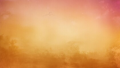 Wall Mural - grungy stained paper texture with warm yellow pink sunset gradient