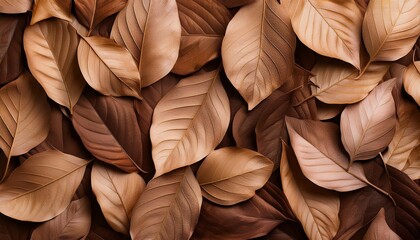 brown leaves background generative ai