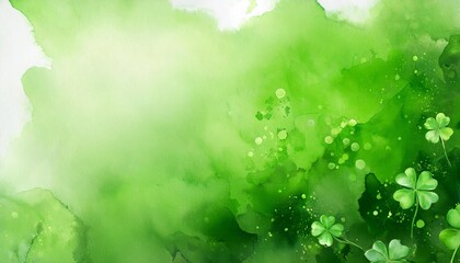 Poster - abstract green watercolor background st patrick s day abstract background