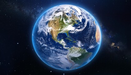 Sticker - beautiful planet earth seen from outer space