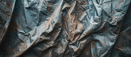 Poster - Worn out plastic tarp with an interesting texture perfect for rustic backgrounds in photos with copy space image