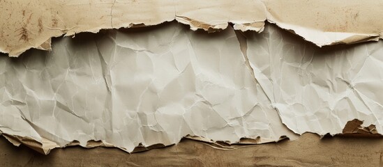 Poster - A torn paper with a cardboard backdrop carries a message on educational development serving as a symbolic representation for educational progress featuring copy space image