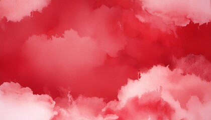 Sticker - red watercolor background with clouds texture