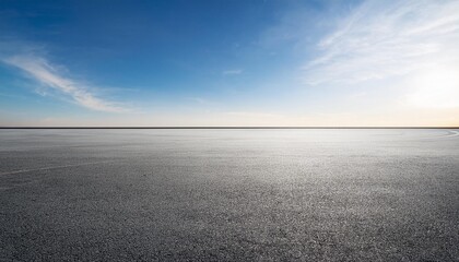 Wall Mural - empty asphalt floor with blue sky