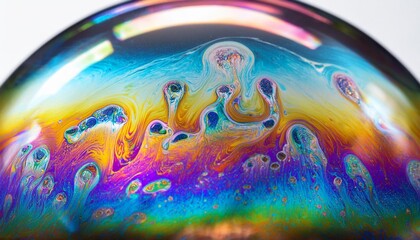 Wall Mural - abstract background texture of iridescent paints soap bubble