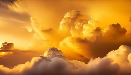 Wall Mural - abstract yellow gold sky cloud cloudy clouds colorful background bg texture wallpaper art