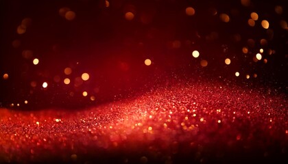 Poster - effect dust red particles illustration abstract glitter texture bokeh glow flare effect dust red particles