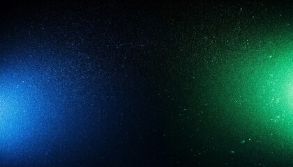 Wall Mural - dark color gradient on a grainy black backdrop accentuated with green and blue lights