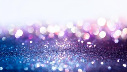 Wall Mural - abstract glitter silver purple blue lights background de focused banner