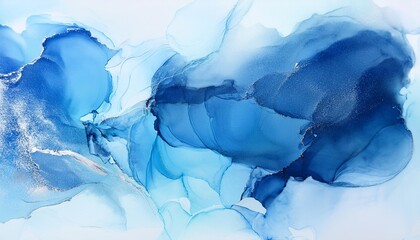 Canvas Print - abstract watercolor blue background texture