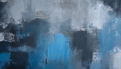 Wall Mural - textured blue and grey abstract background with distressed paint strokes