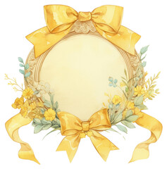 Canvas Print - Elegant floral wreath illustration