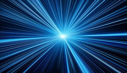 Wall Mural - sparkling blue rays in a straight line from the center beautifully distributed backgrounds abstract