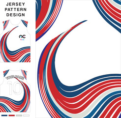 Wall Mural - Abstract curve concept vector jersey pattern template for printing or sublimation sports uniforms football volleyball basketball e-sports cycling and fishing Free Vector.