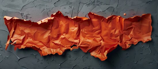 Poster - A torn orange paper featuring a message on medical ethics against a gray background serving as a symbolic representation with available copy space image