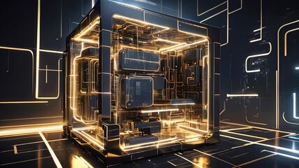 Poster - futuristic generic abstract advanced technology device