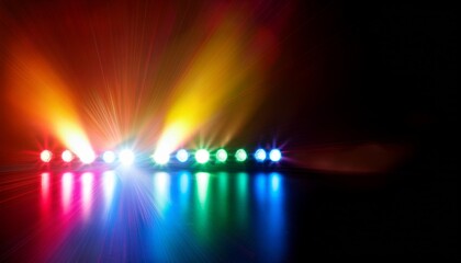 Wall Mural - flickering flash of colored light glow