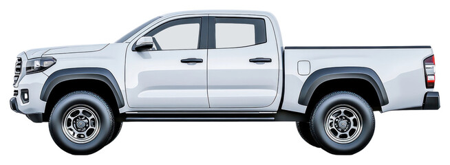 Wall Mural - PNG Sleek white pickup truck design