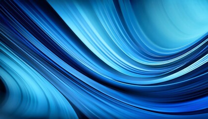 Wall Mural - abstract curved line illustration in blue shades