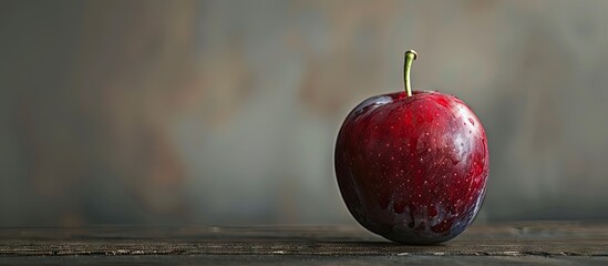 Poster - A photo displaying a ripe plum with copy space image