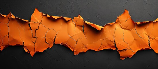 Poster - A visual representation of keyword research on orange torn paper set against a black backdrop creating a symbolic image with room for text. Creative banner. Copyspace image