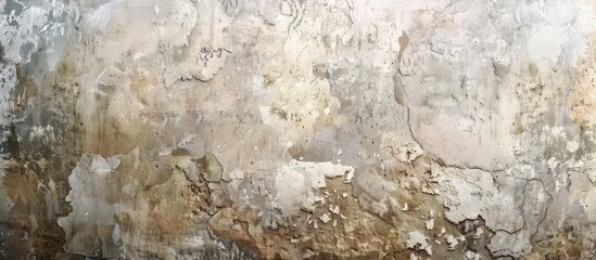 Aufkleber - Shabby texture background of a worn fragment of an old concrete wall with painted stucco offering ample copy space image