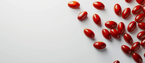 Aufkleber - Top view of antibiotic pills on a white background with copy space image available for text